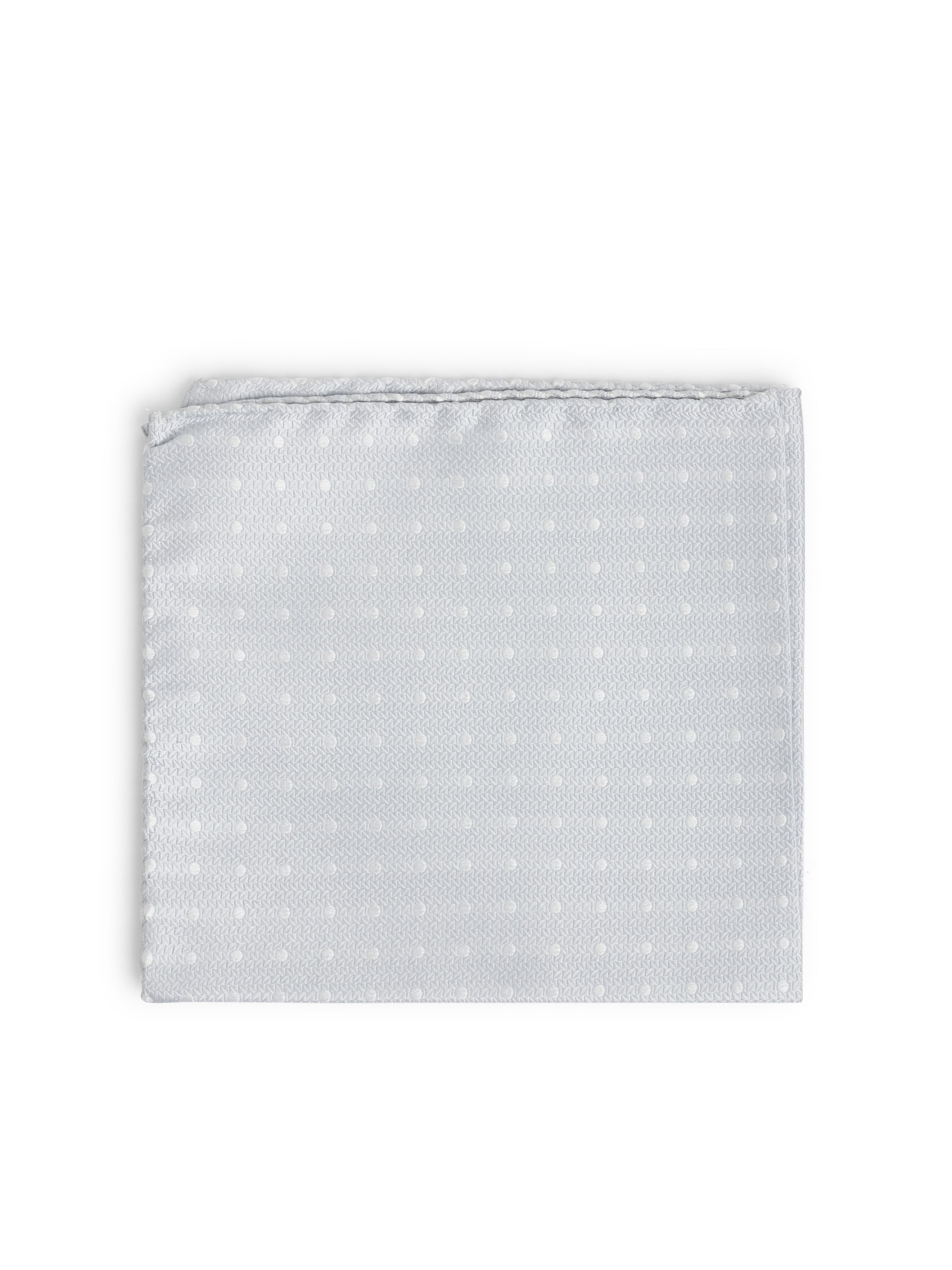 Silver Pickwick Silk Pocket Square