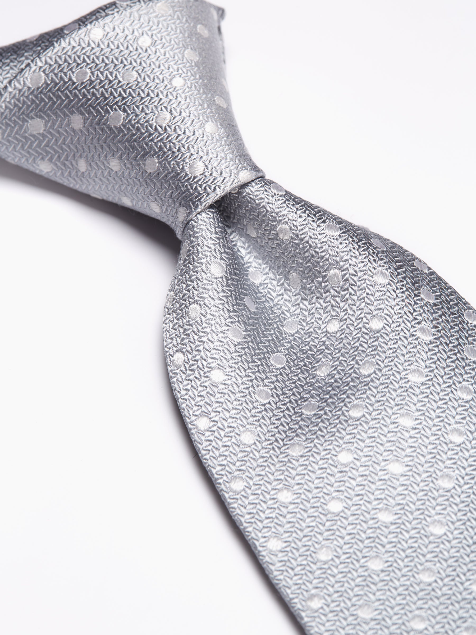 Silver Pickwick Silk Tie