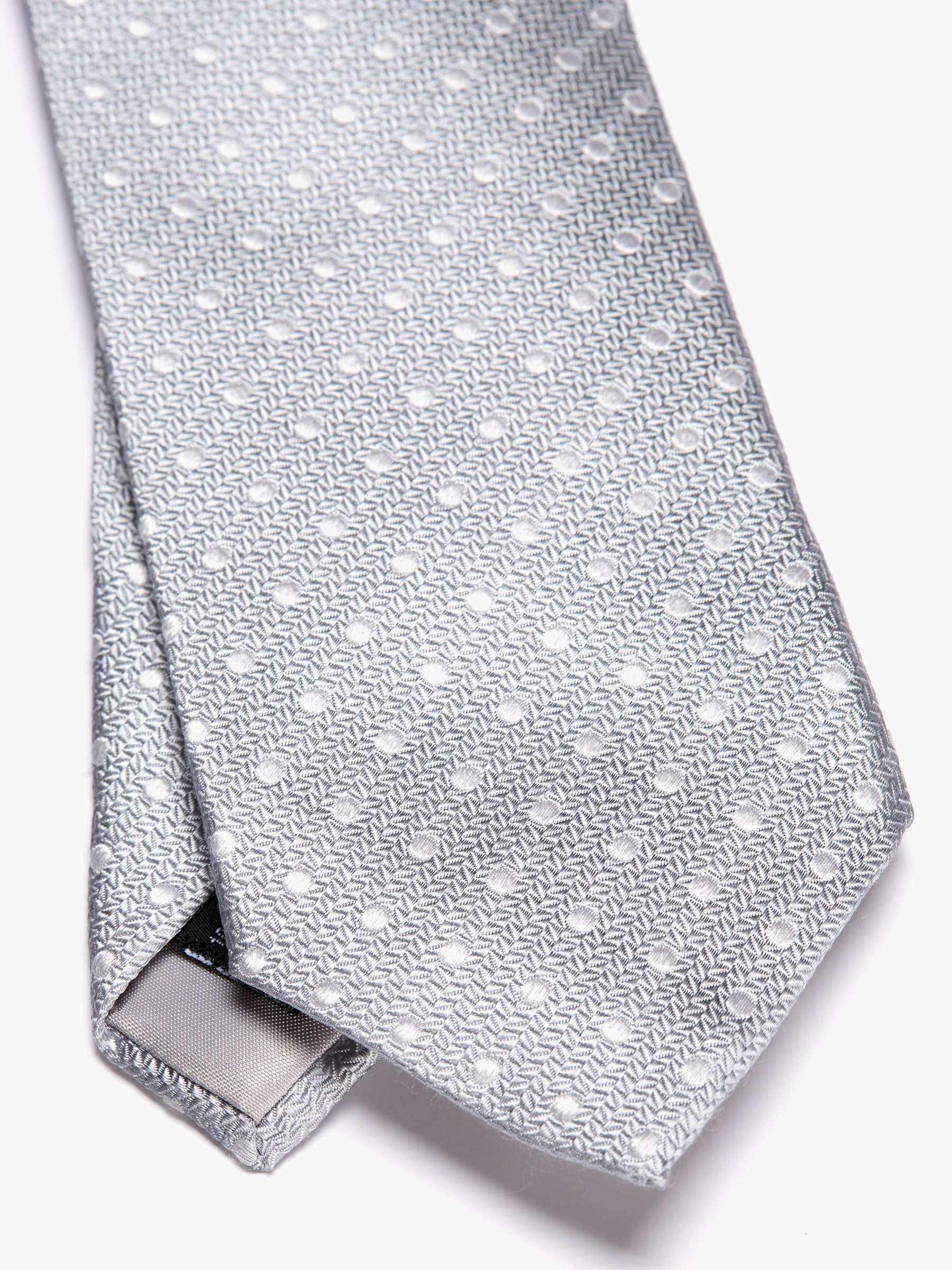 Silver Pickwick Silk Tie