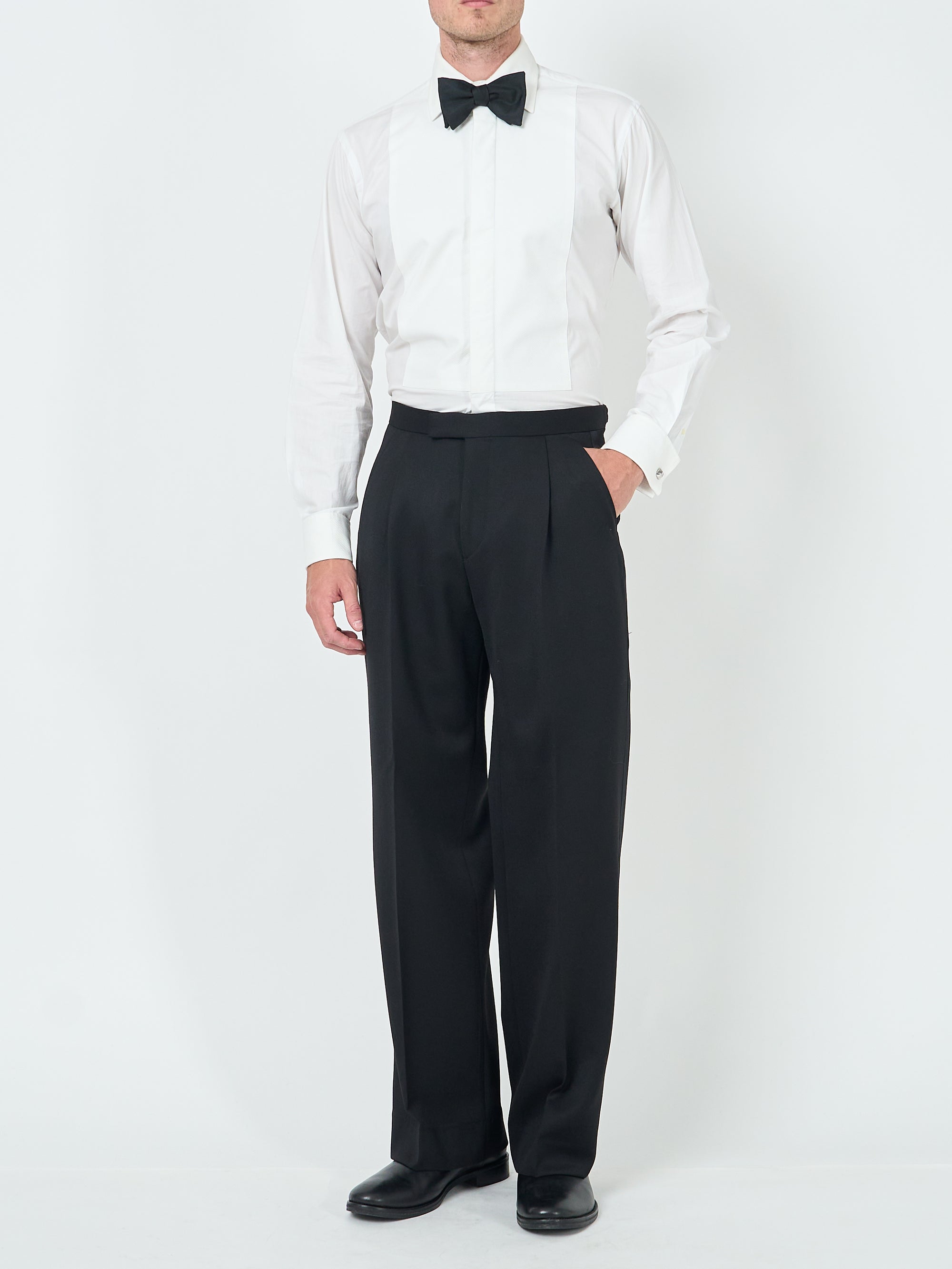 Black Hampton Tommy Wide-Leg Dress Trouser