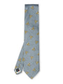 Powder Blue Gold Bees Silk Tie