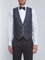 Blue Vincent Wool Single Breasted 4 Button Shawl Lapel Waistcoat