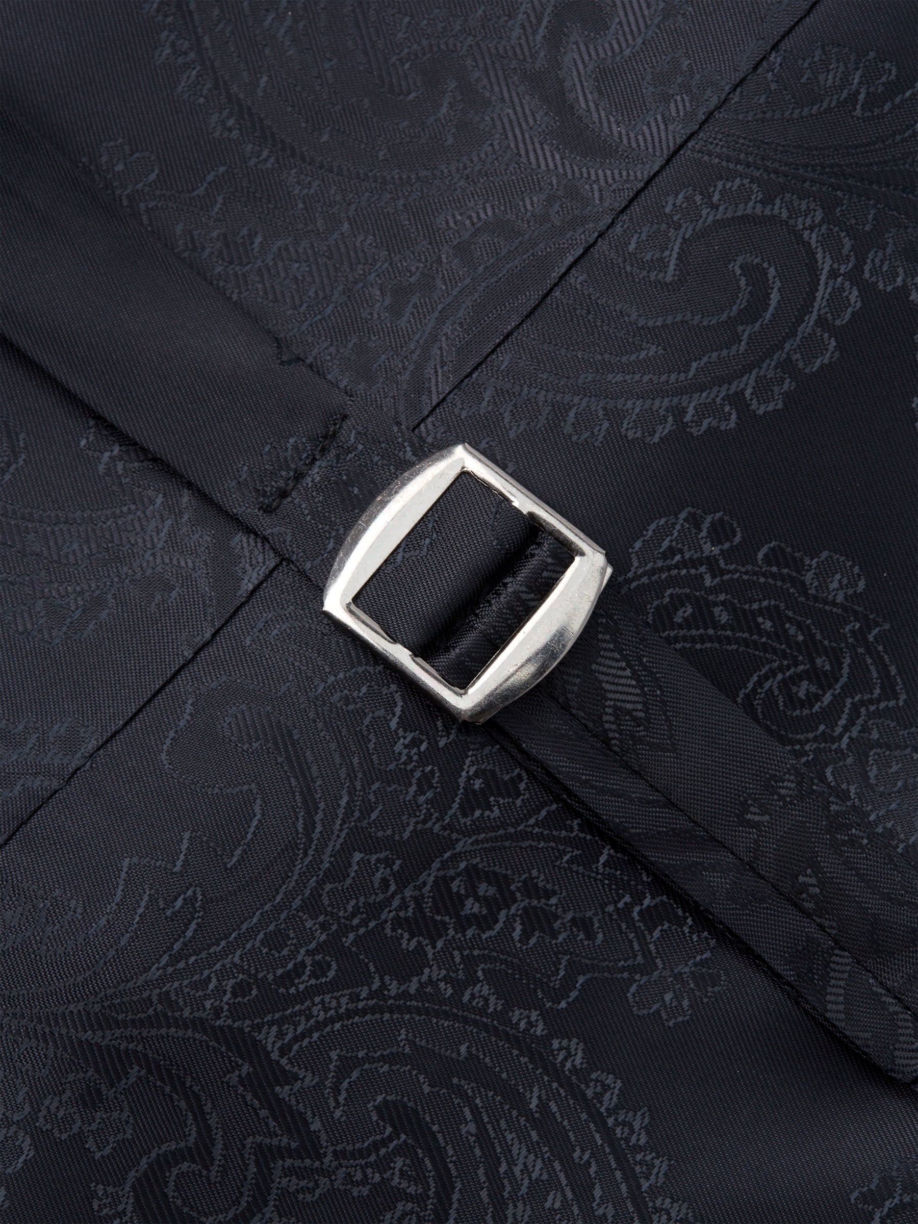 Midnight Vincent Wool Single Breasted Waistcoat with Piping