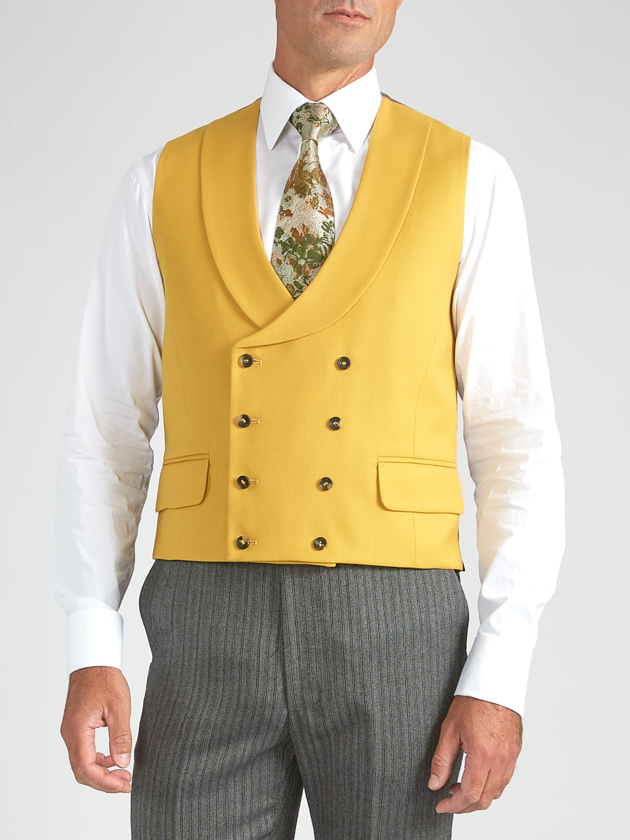 Butterscotch Wool Double Breasted Waistcoat - Main Image