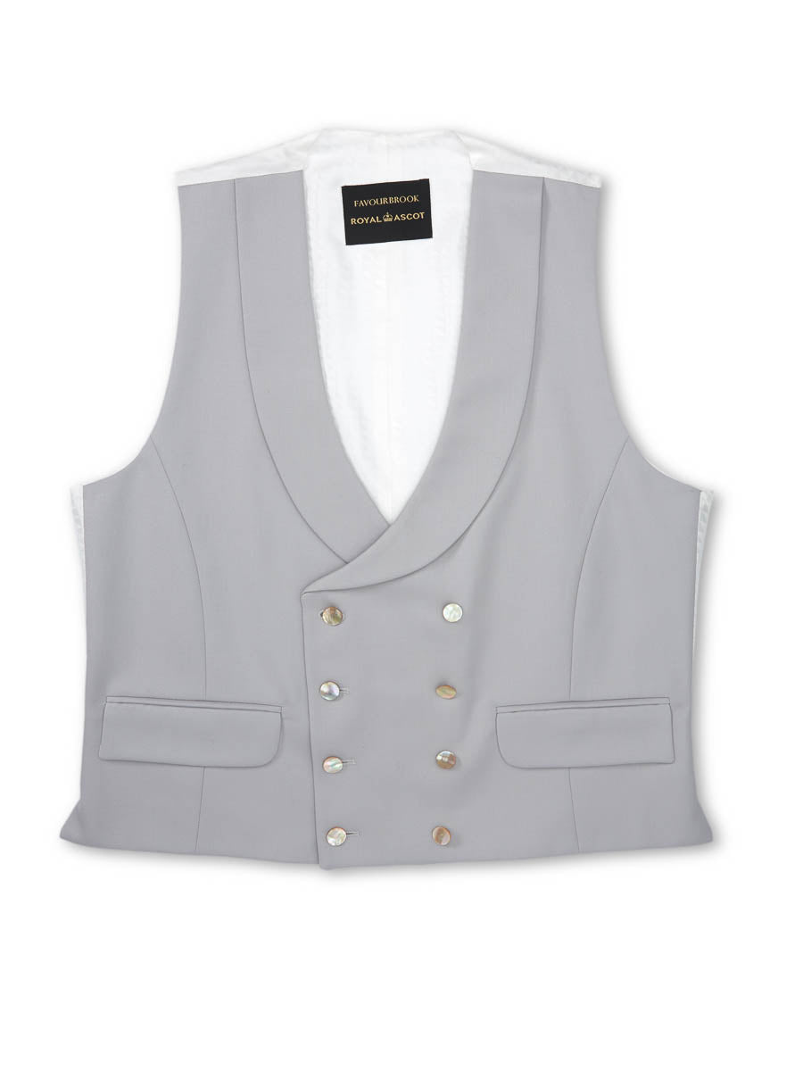 Dukes Dove Grey Double Breasted 8 Button Shawl Lapel Waistcoat