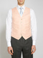 Pink Randwick Single Breasted Waistcoat with Piping