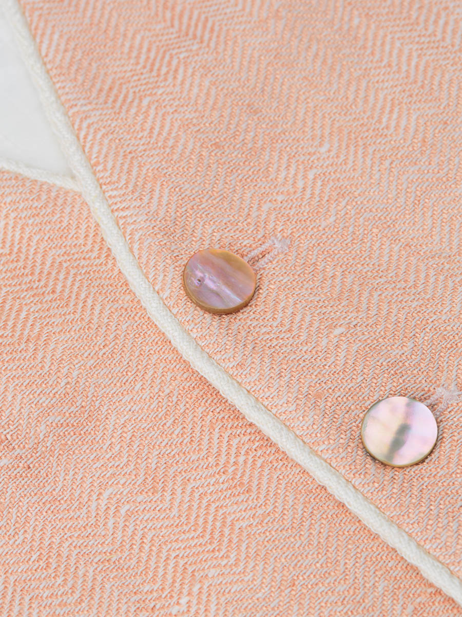 Pink Randwick Single Breasted Waistcoat with Piping