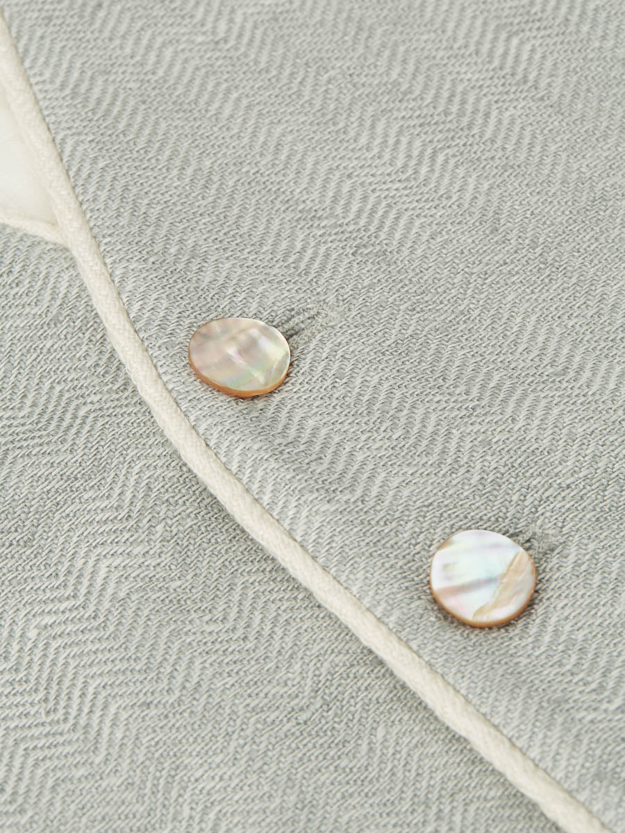 Pistachio Randwick Single Breasted Waistcoat with Piping