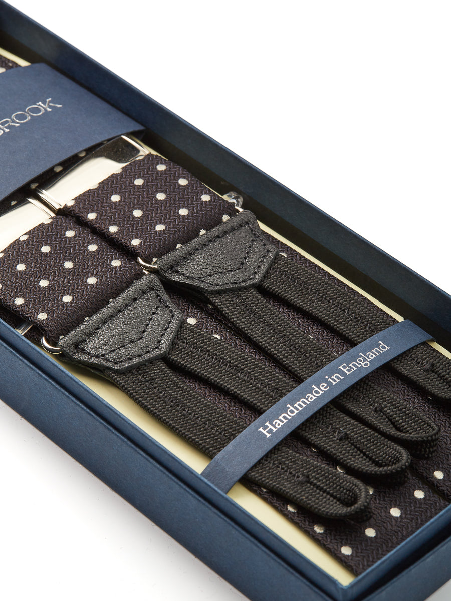 Black Pickwick Silk Braces