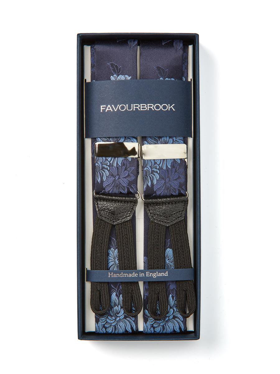 Blue Bourgainville Silk Braces