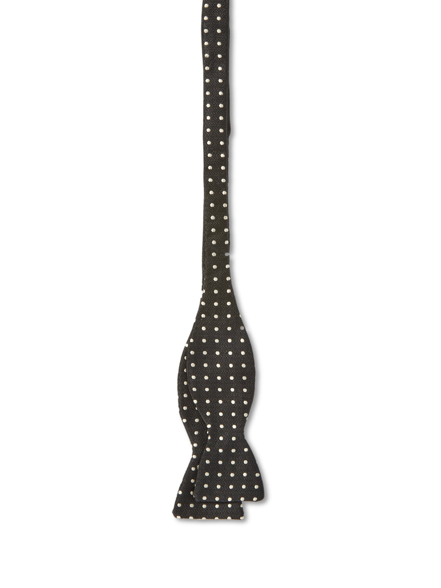 Black Pickwick Silk Bow Tie