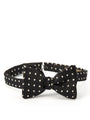 Black Pickwick Silk Bow Tie