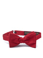 Ruby Red Silk Douppion Bow Tie