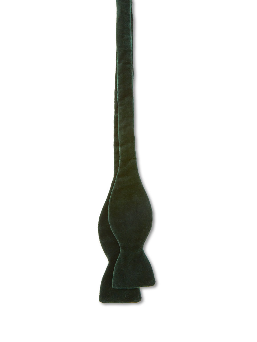 Racing Green Velvet Bow Tie