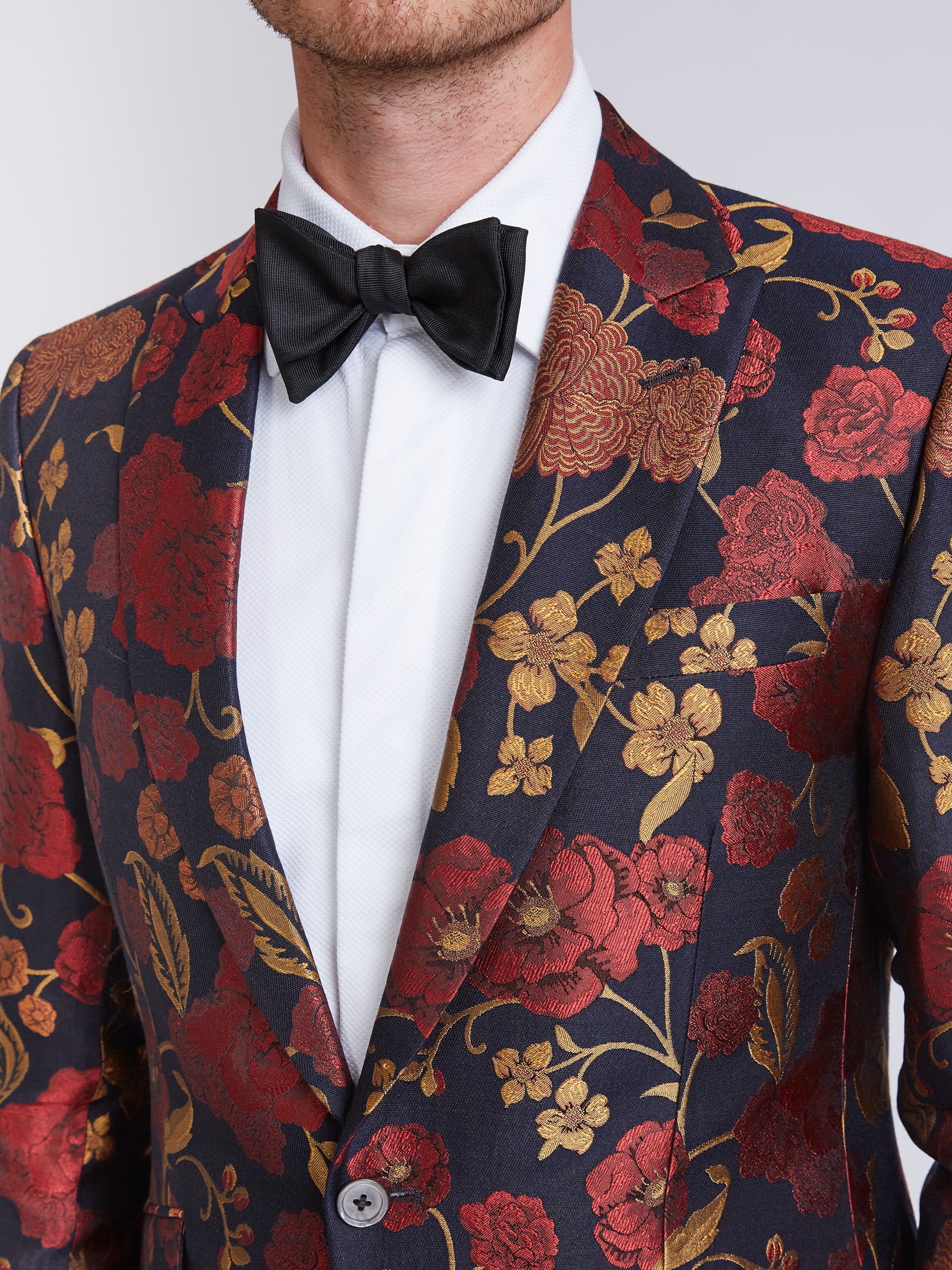 Navy Red Winnington Newport Dinner Jacket