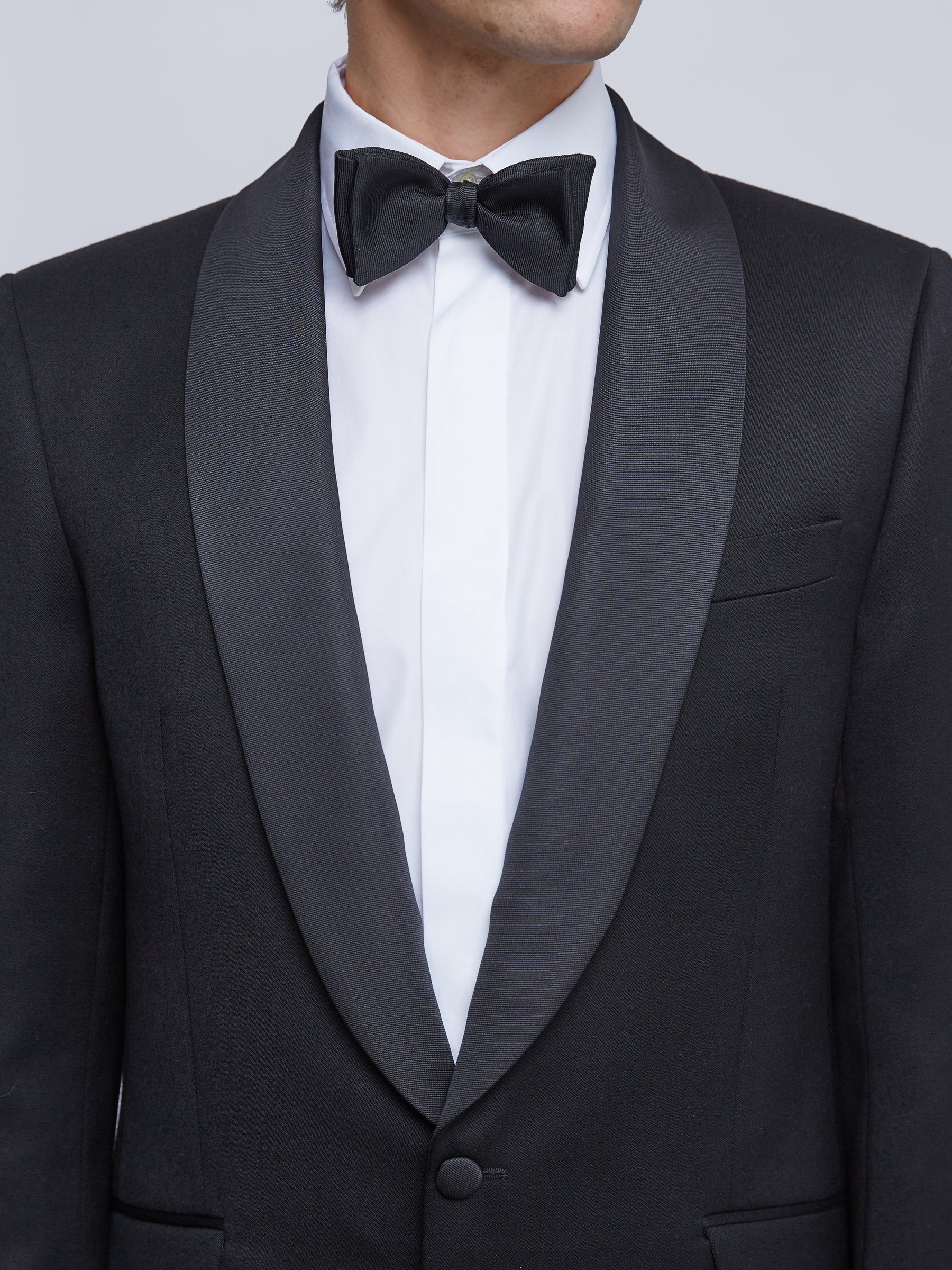 Black Hampton Shawl Lapel Wool Dinner Jacket