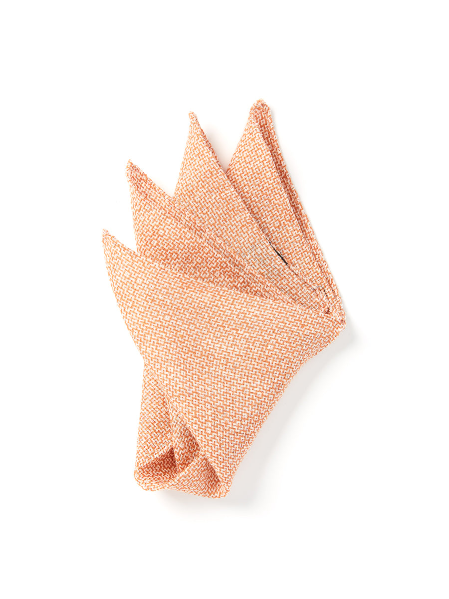 Coral Culcross Linen Pocket Square