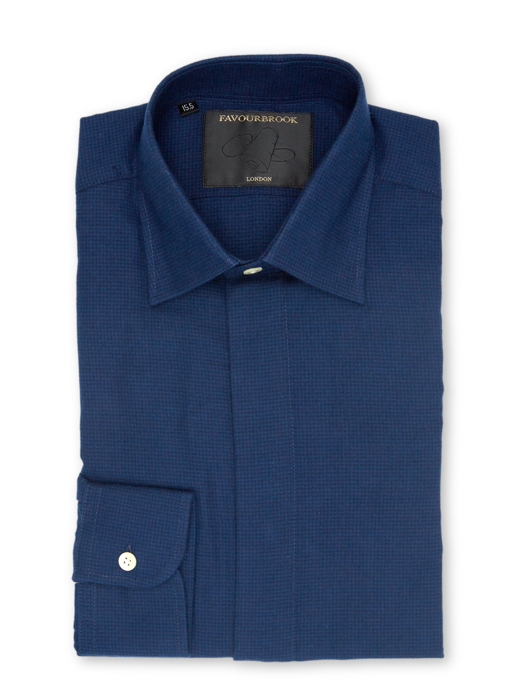 Navy Pippin Cotton Ivy Shirt