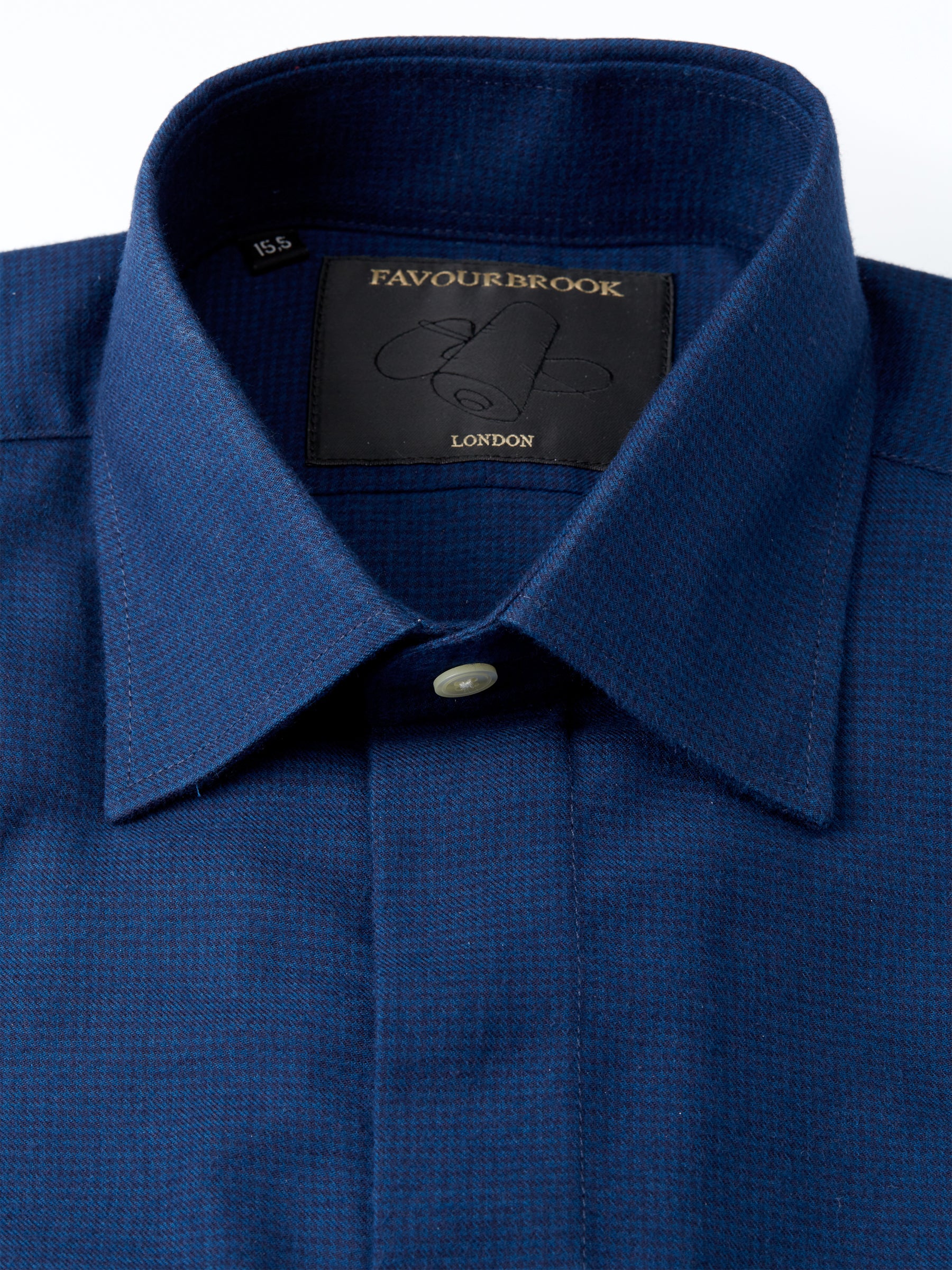Navy Pippin Cotton Ivy Shirt