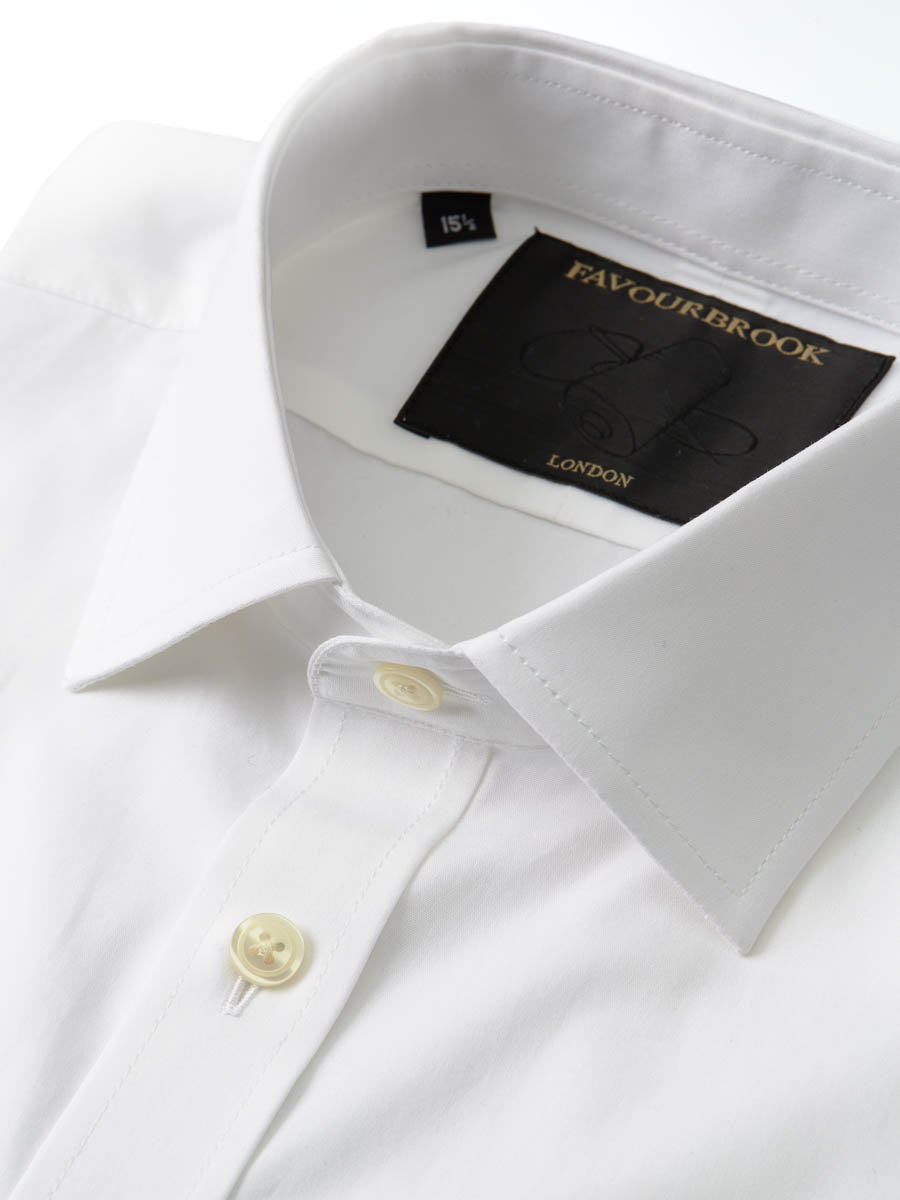 White Poplin Cotton Wedding Shirt