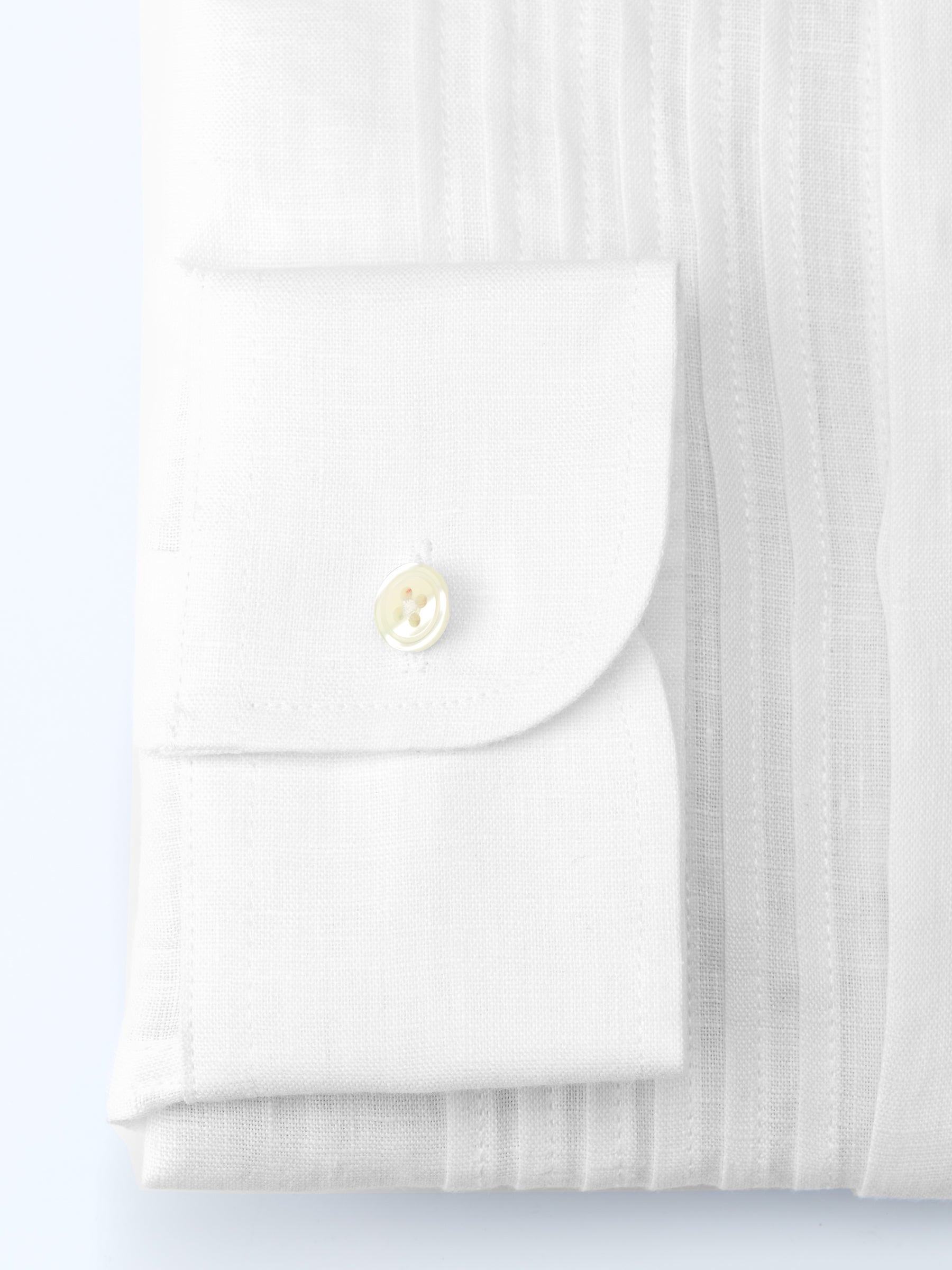 White Colne Linen Pintuck Dress Shirt