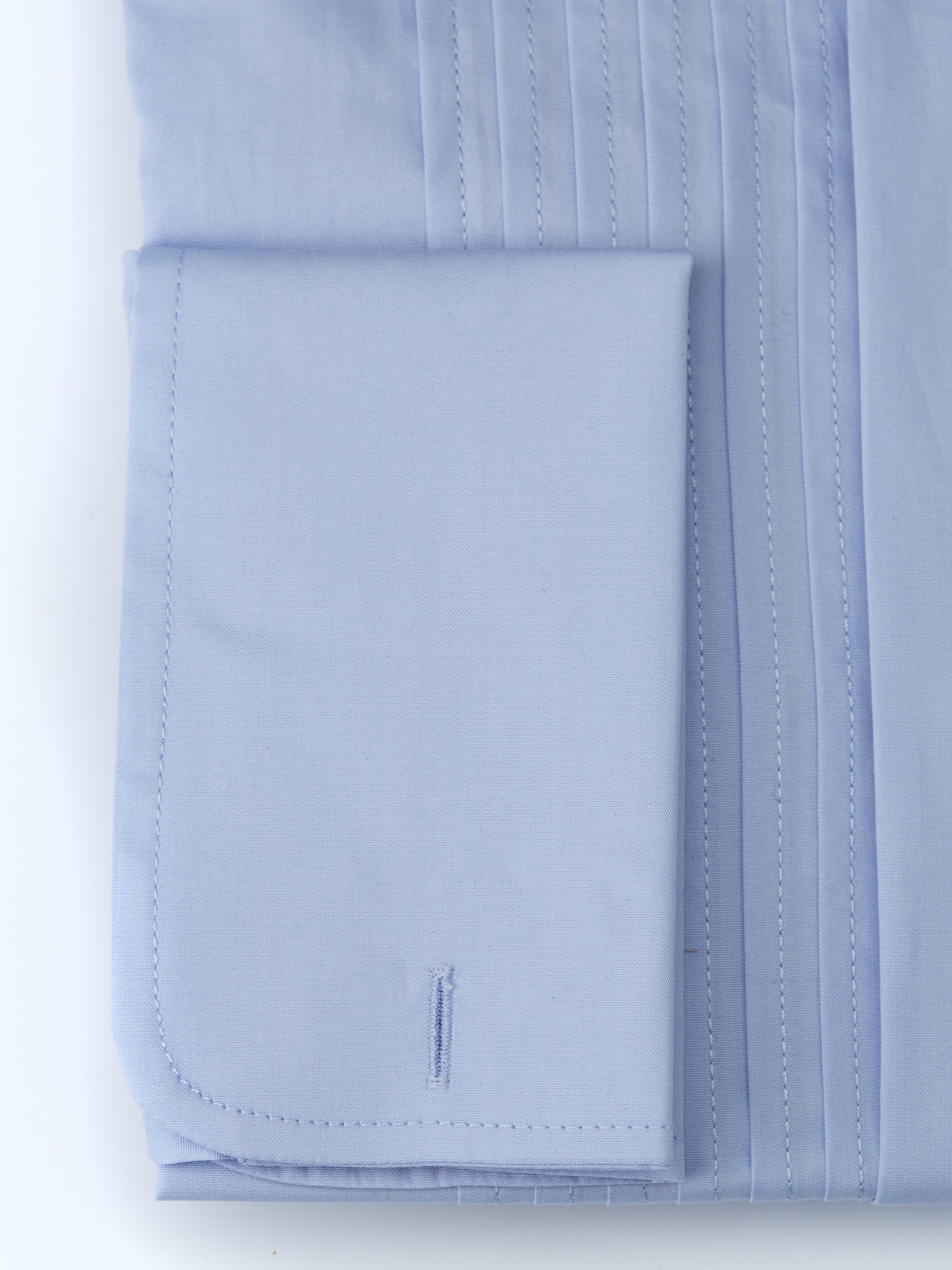 Sky Blue Poplin Pintuck Dress Shirt