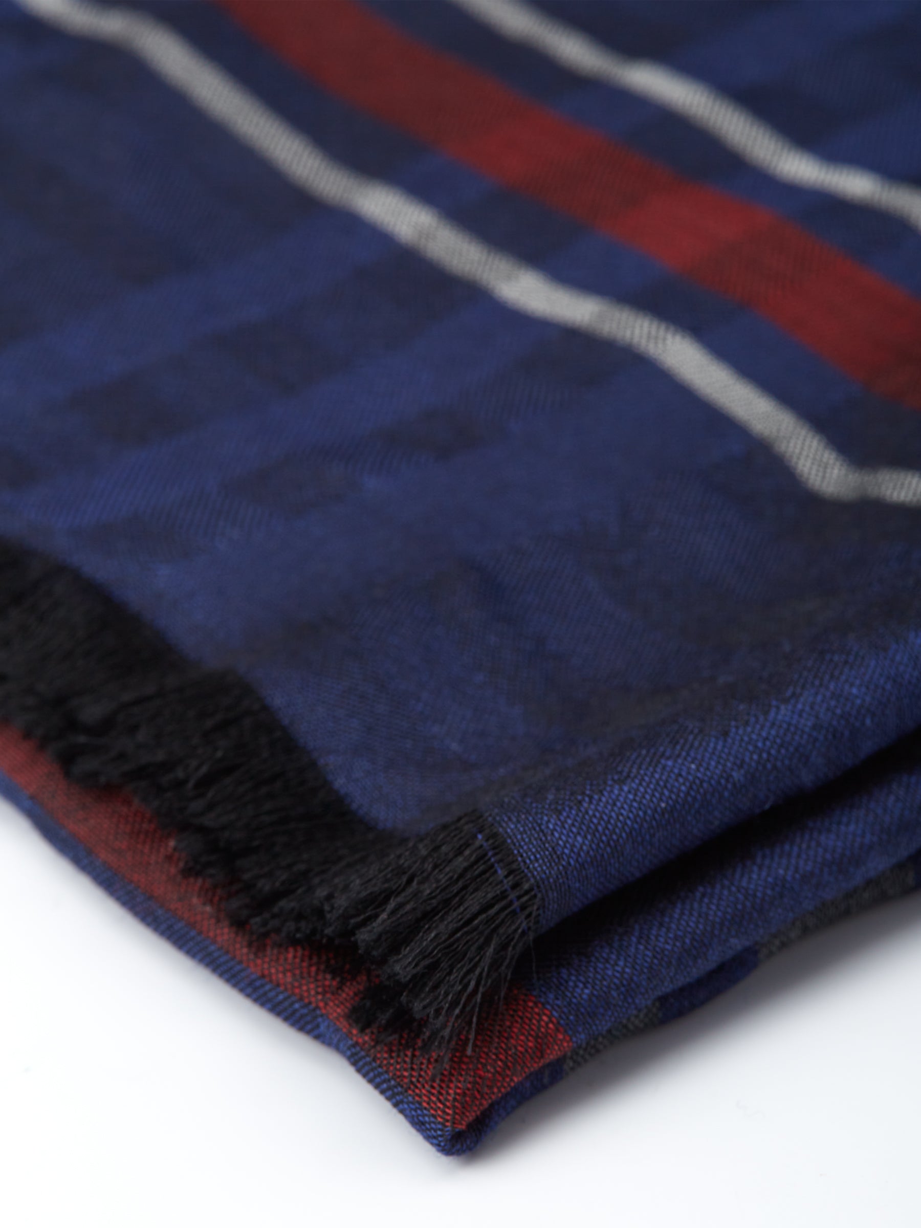 Blue Slade Silk/wool Scarf