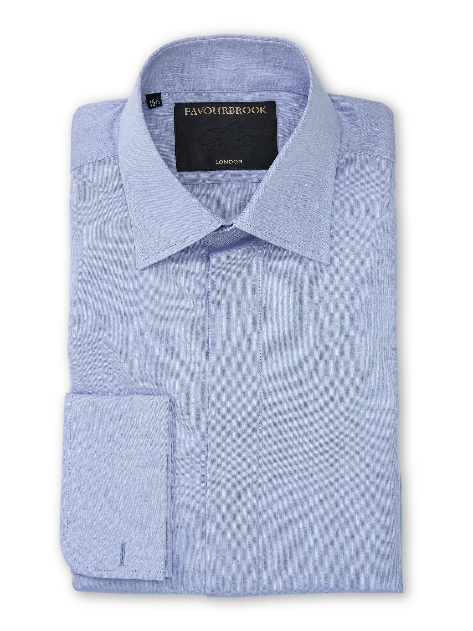 Lilac Blue Poplin Cotton Gatsby Shirt