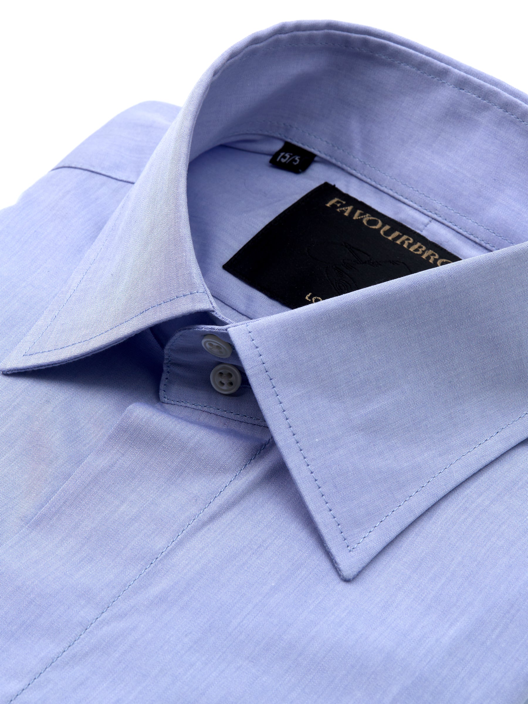 Lilac Blue Poplin Cotton Gatsby Shirt