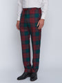 Tartan Lindsey High Waisted Flat Front Trousers