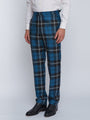 Tartan Ramsey High Waisted Flat Front Trousers