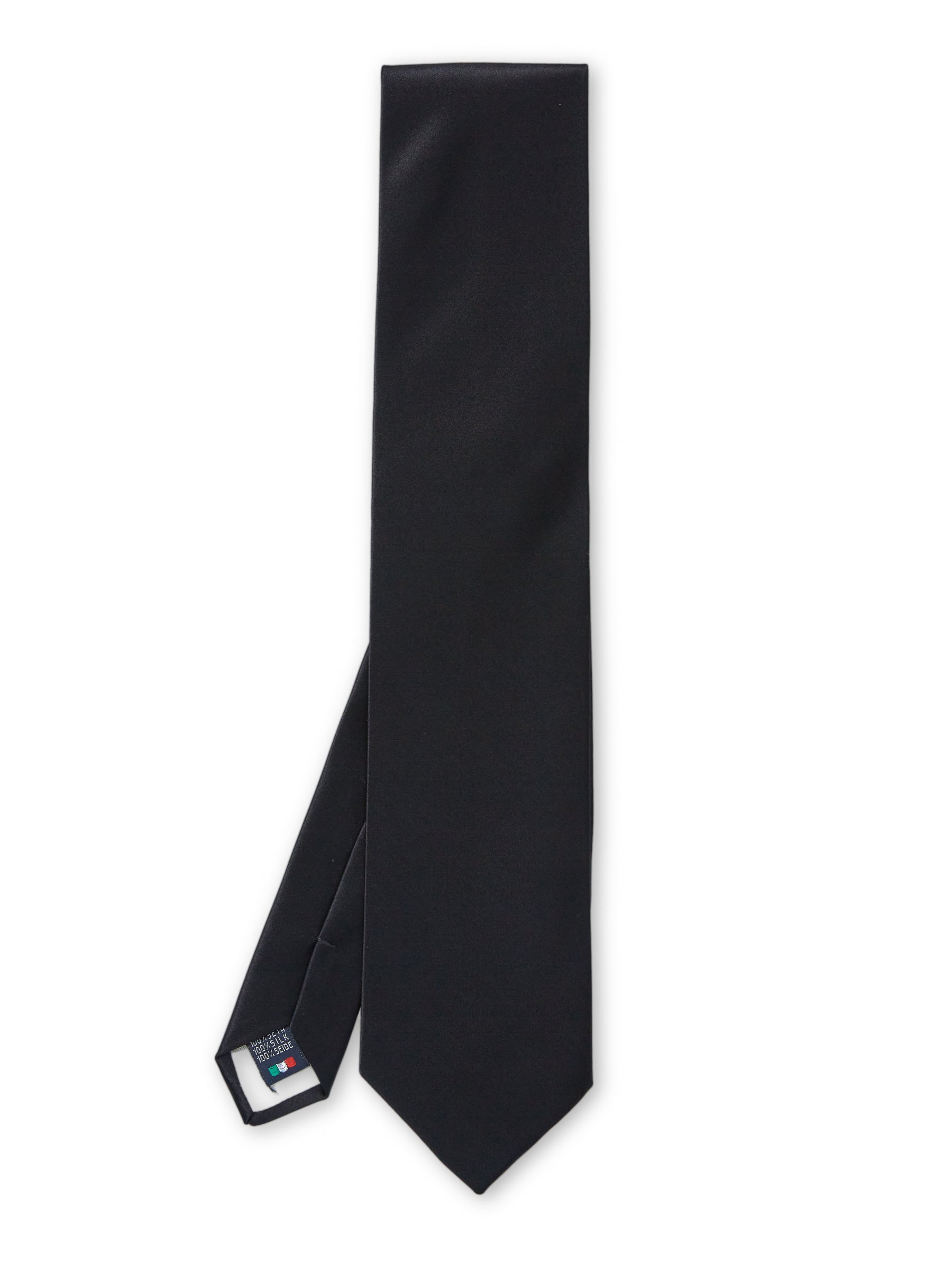 Black Duchesse Satin Silk Tie