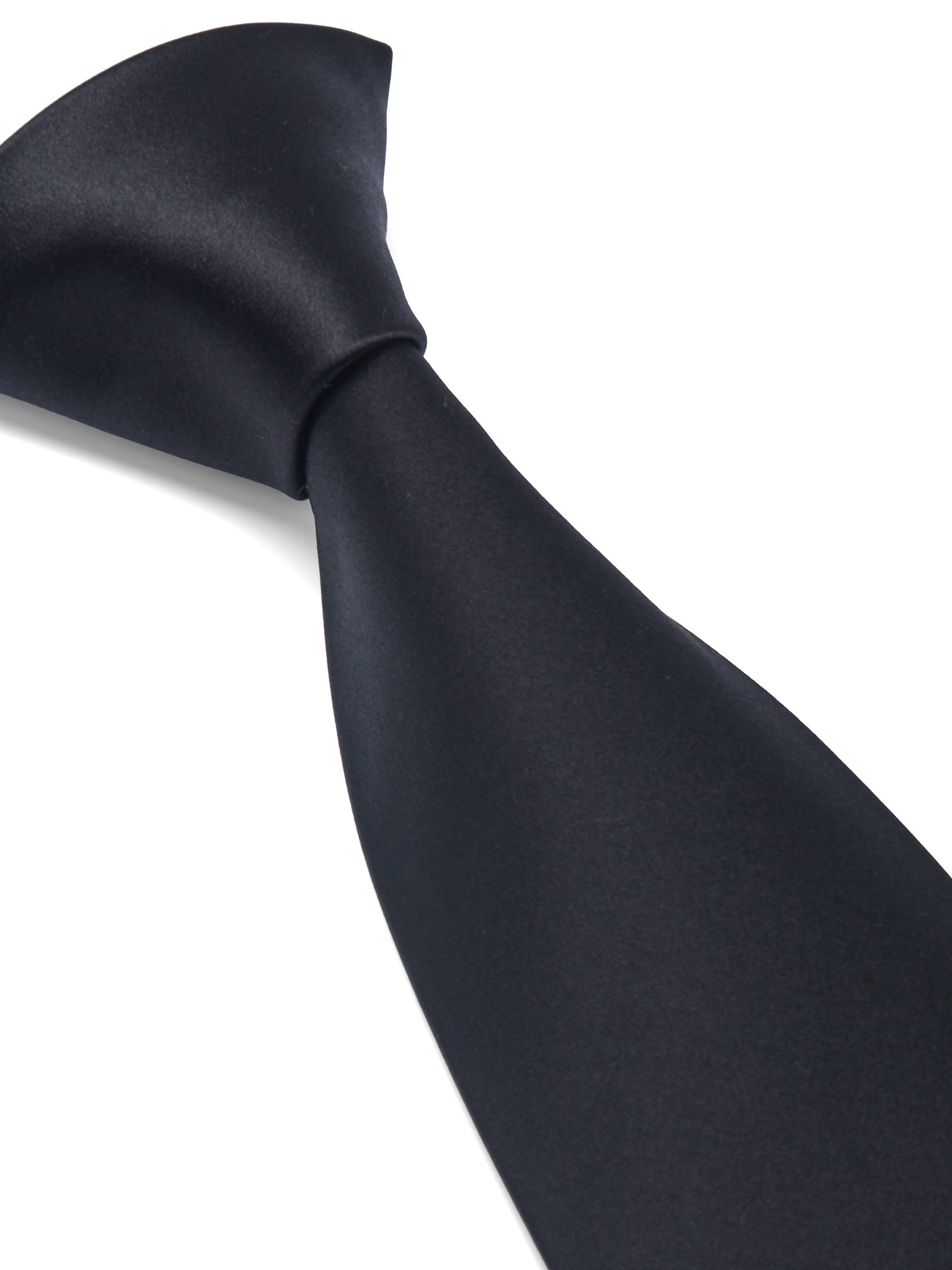 Black Duchesse Satin Silk Tie