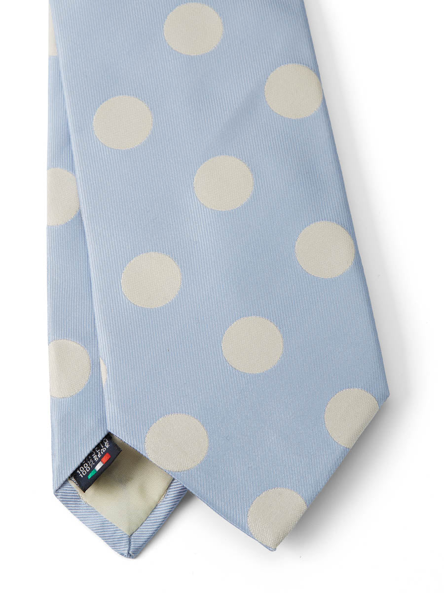 Cambridge Spot Sky/Cream Silk Tie