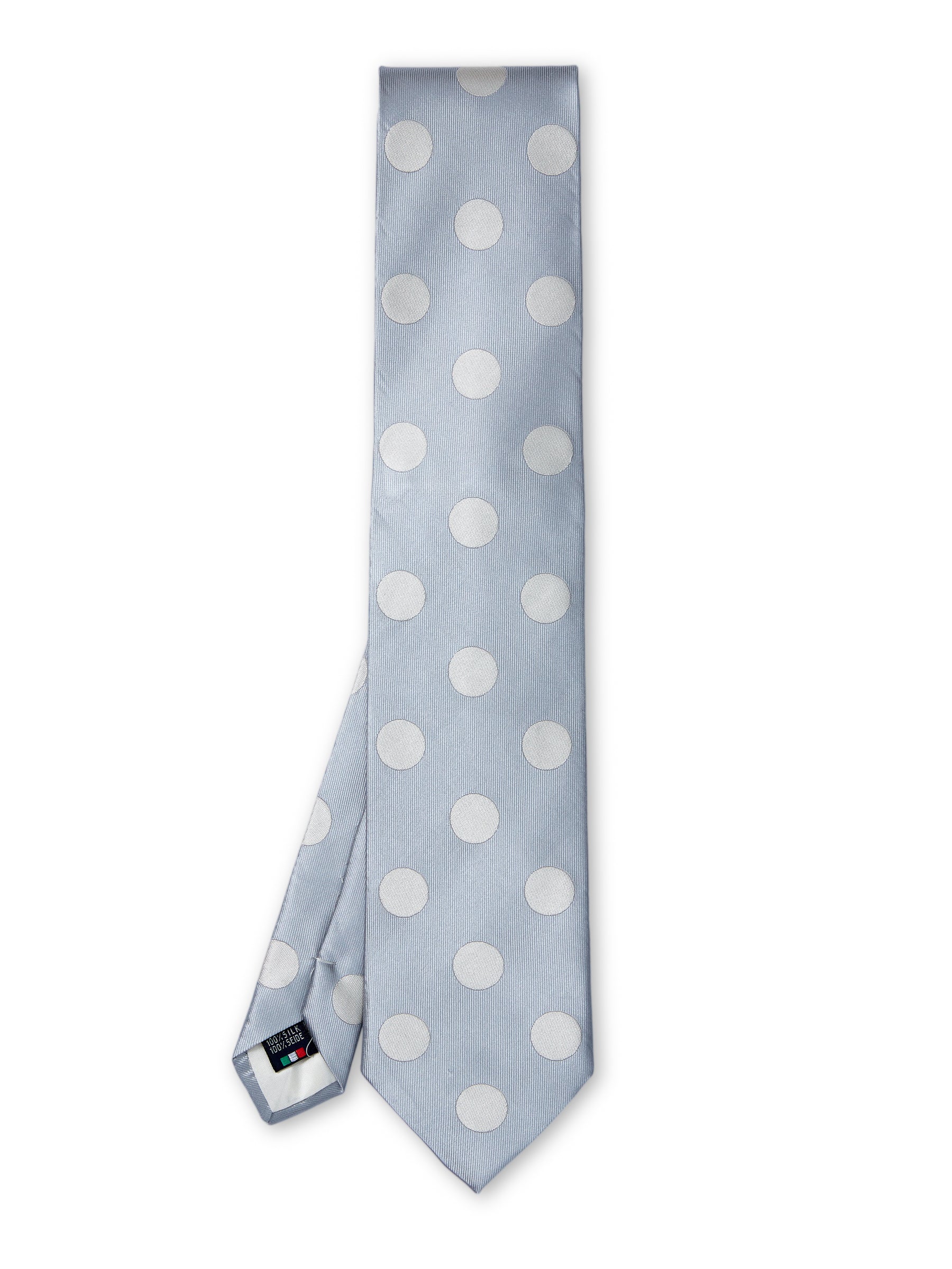 Cambridge Spot Grey/Cream Silk Tie