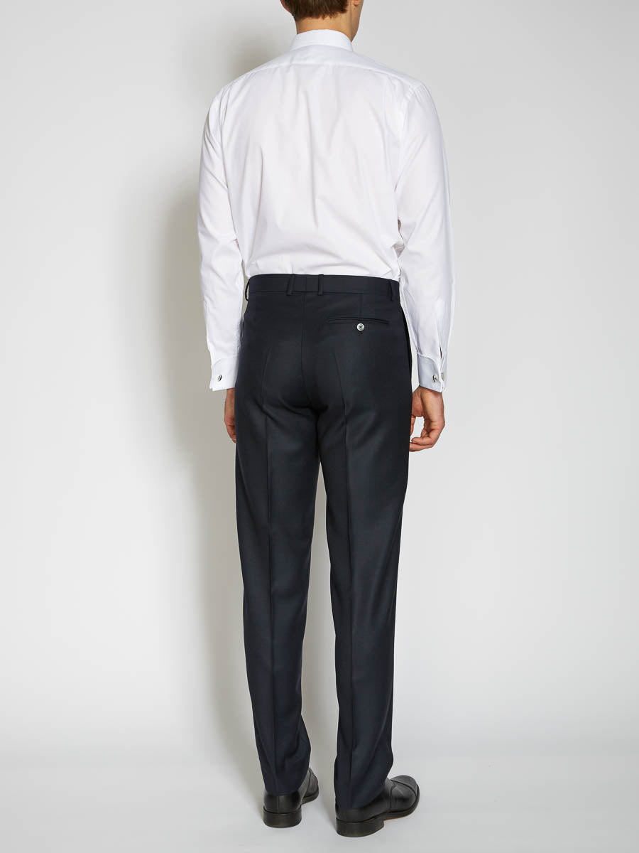 Navy Carlton Hopsack Windsor Trousers