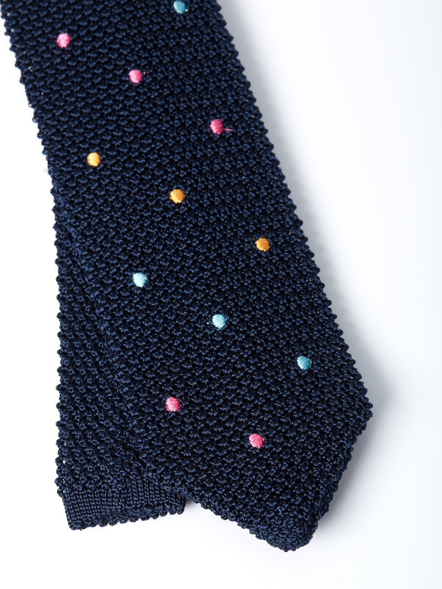 Midnight Multi Bellagio Knitted Silk Tie