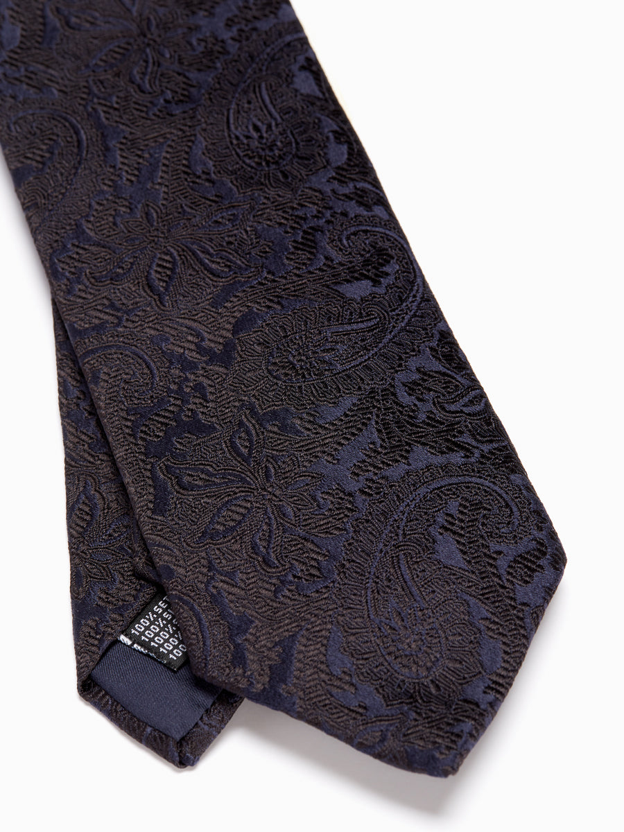 Navy Albert Silk Tie