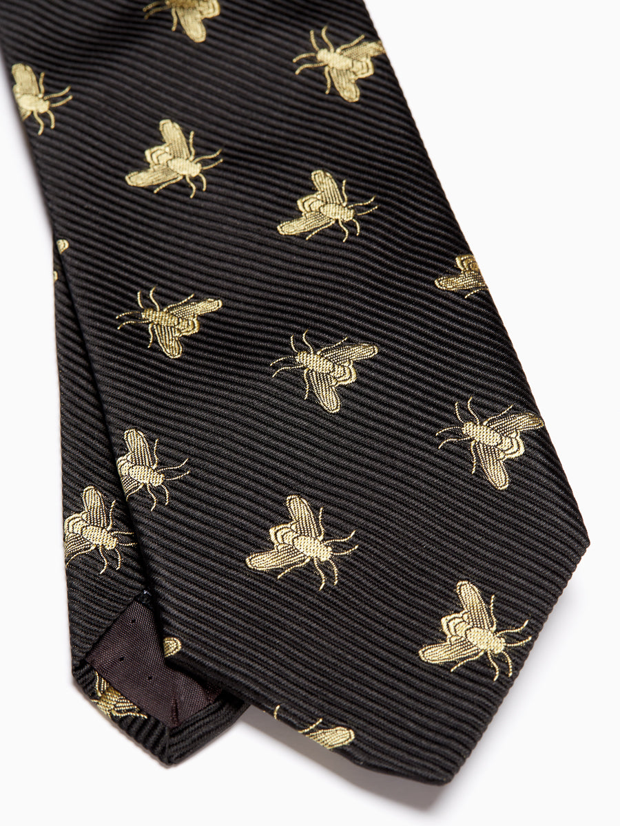 Black Gold Bees Silk Bow Tie – Favourbrook