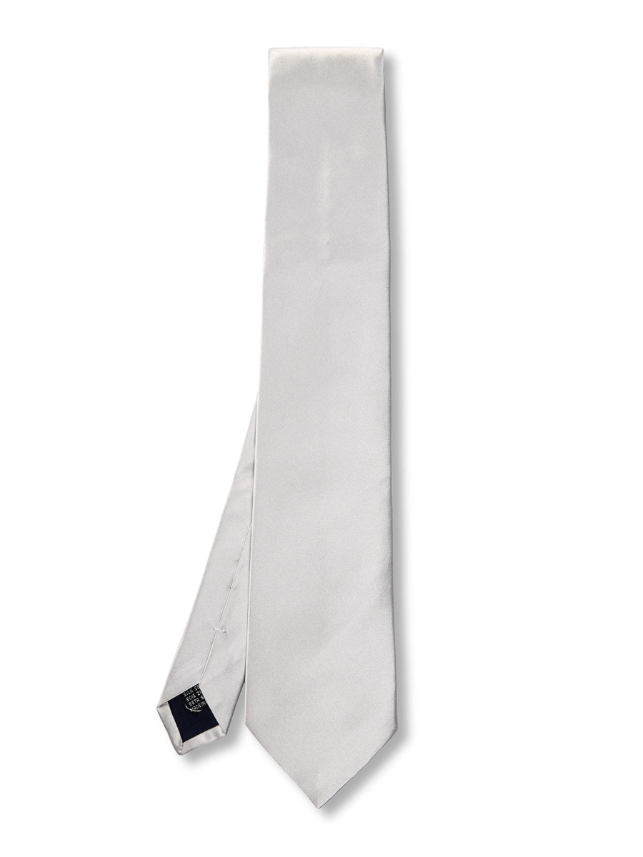 Light Silver Duchesse Satin Silk Tie