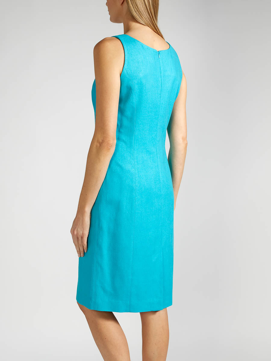 Shift Dress Azure Katmandu Silk