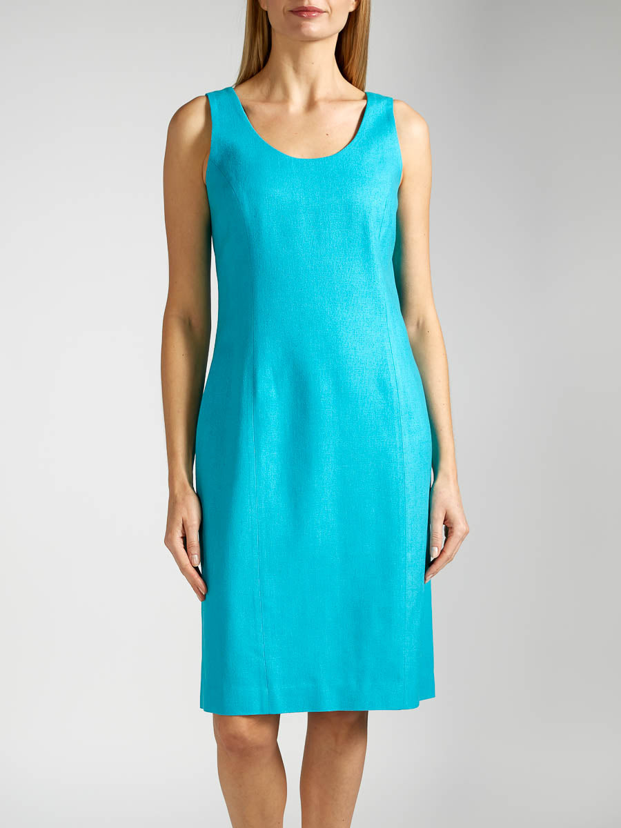 Shift Dress Azure Katmandu Silk