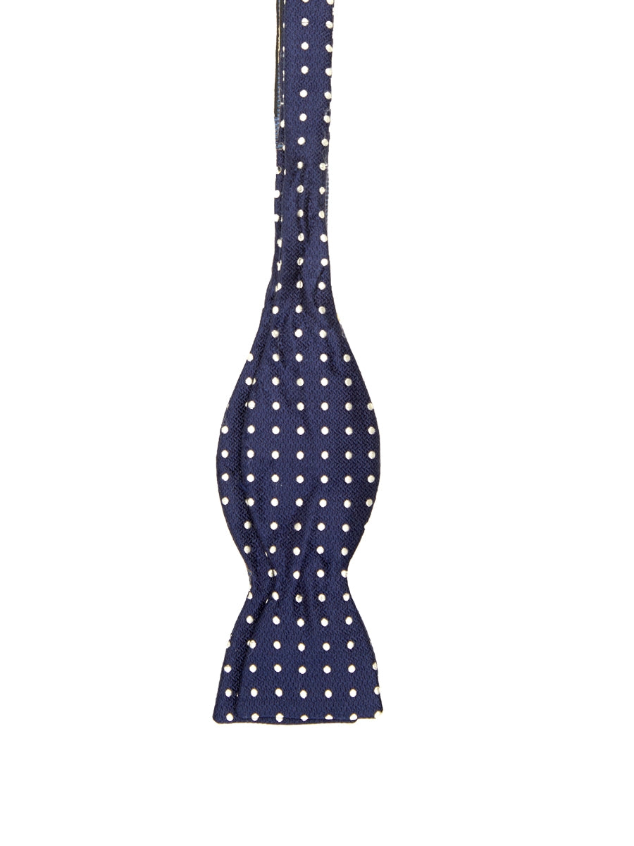 Navy Pickwick Silk Bow Tie