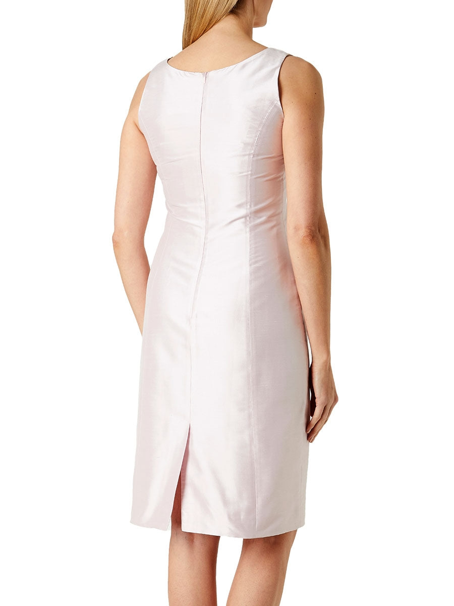 Shift Dress Lilac Plain Shantung