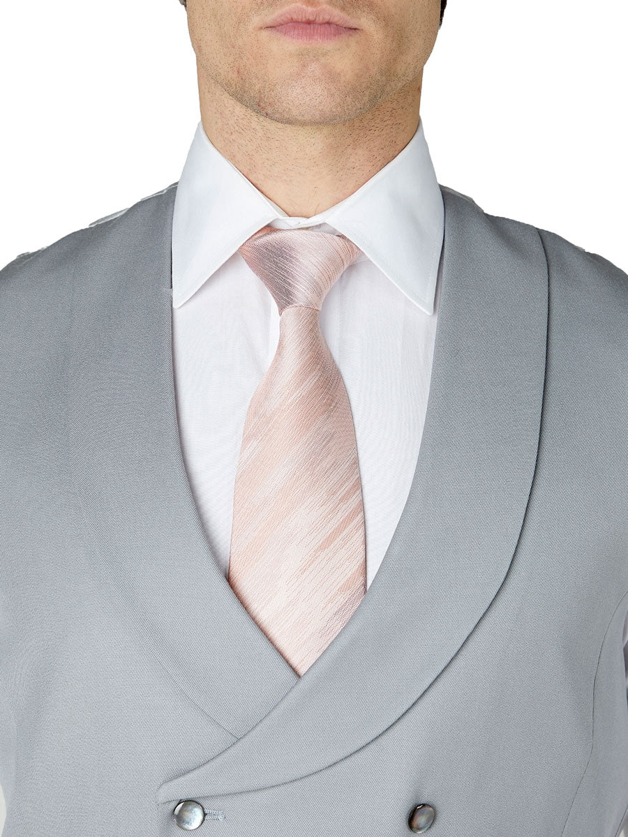 Grey Gabardine Wool Double Breasted Waistcoat