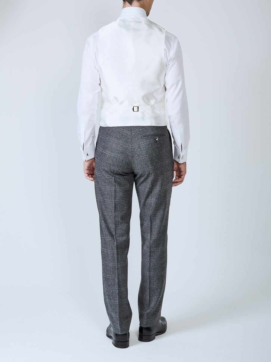 Ivory Albert Silk Single Breasted 6 Button Waistcoat