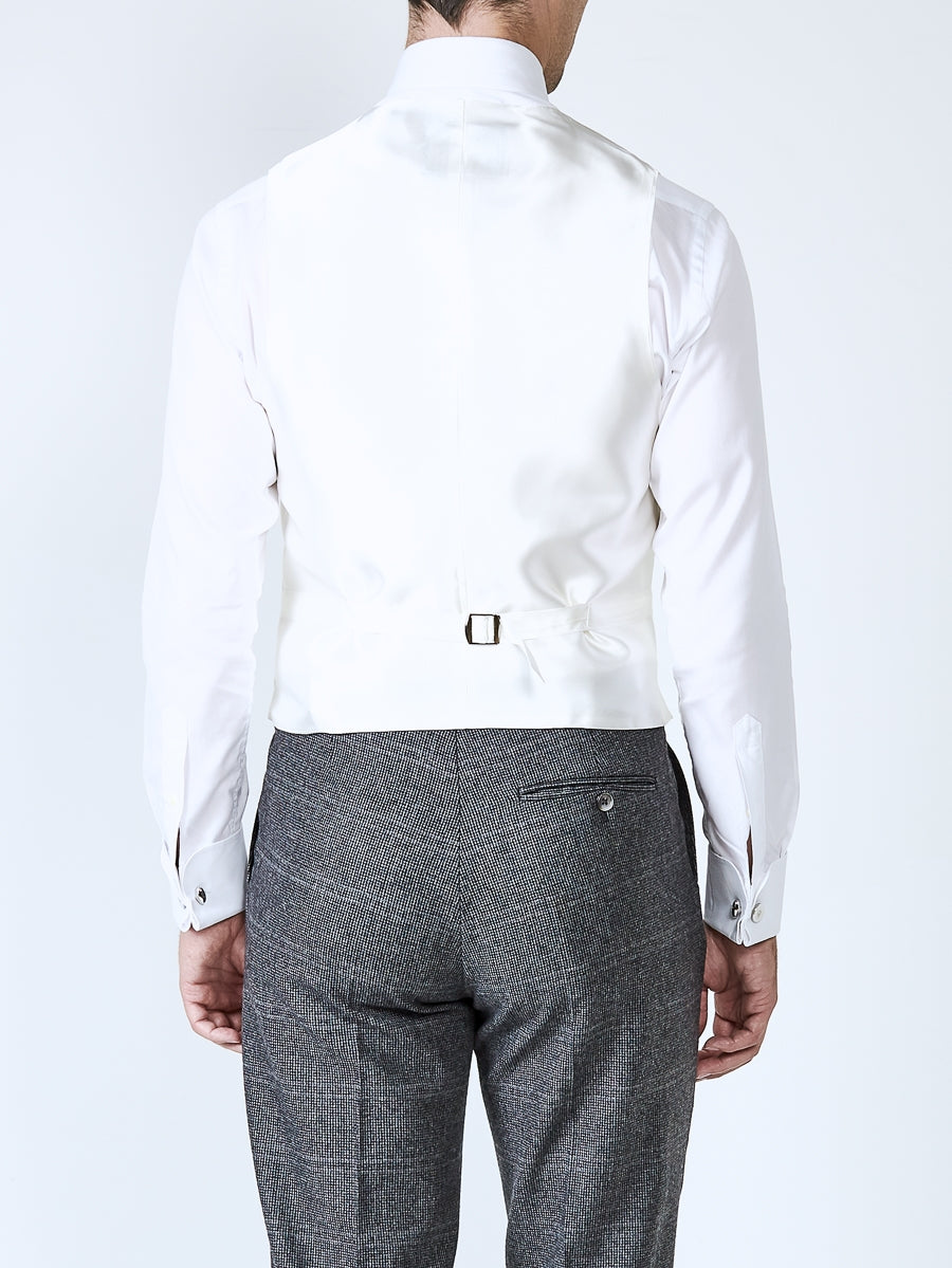 Ivory Albert Silk Single Breasted 6 Button Waistcoat