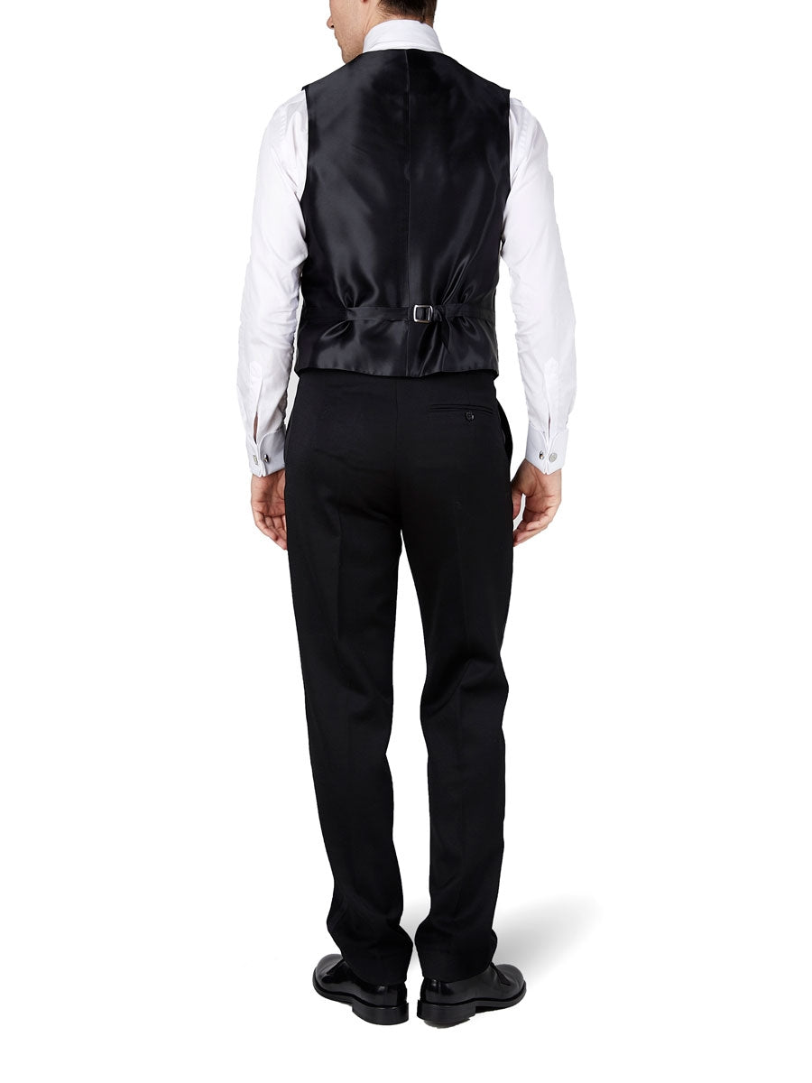 Racing Green Velvet Cotton Single Breasted Waistcoat with Piping