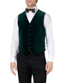 Racing Green Velvet Cotton Single Breasted 6 Button Piped Waistcoat