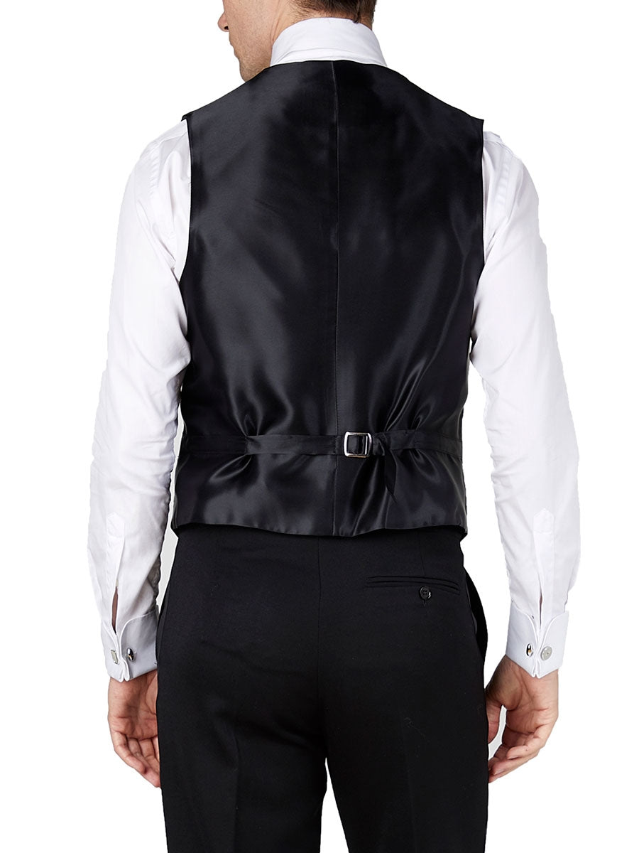 Racing Green Velvet Cotton Single Breasted Waistcoat with Piping